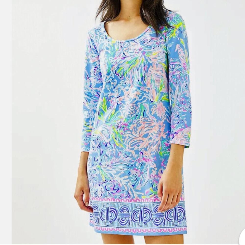 Lilly Pulitzer Beacon All Together Now Engineered Supima Cotton Jersey Dress/S - Picture 1 of 10